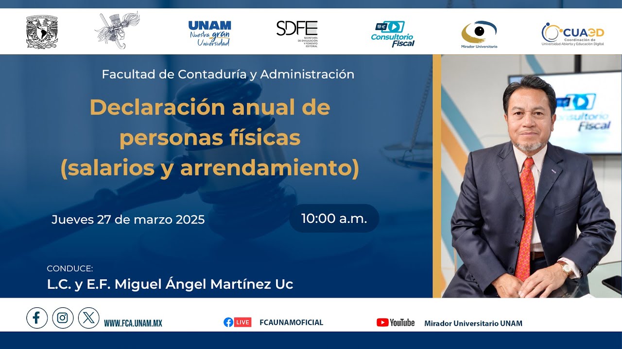 Declaración anual de personas físicas ( salarios y arrendamiento)