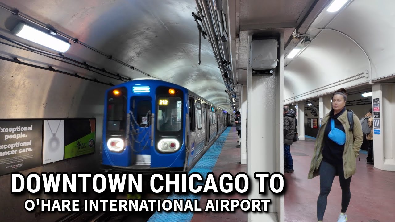 Chicago Train Ride From Downtown Chicago To O'Hare International Airport 4K 60fps |November 18, 2025