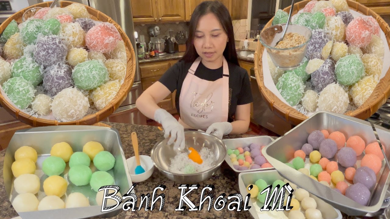 Bánh Tuổi Thơ - Cách Làm Bánh Khoai Mì Viên Nhân Dừa Rất Mềm Dẻo Thơm Ngon - Steamed Cassava Ball