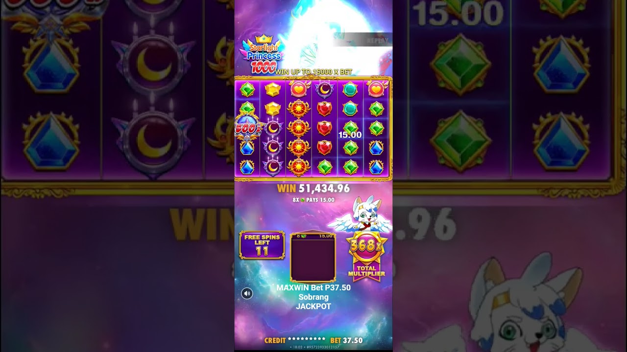 STARLIGHT PRINCESS 1000 SUPER MAXWIN JACKPOT P450,000.00 Bet 37.50 lang.