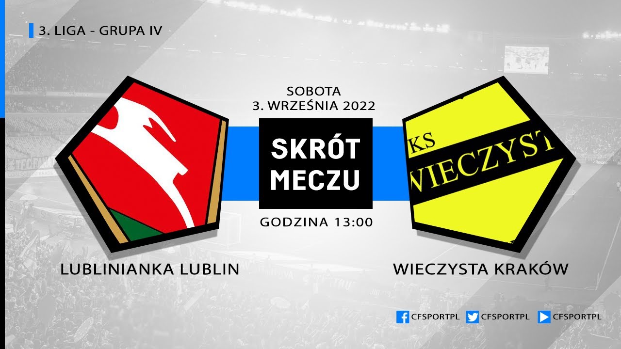 Skrót meczu: KS Lublinianka - Wieczysta Kraków 03.09.2022