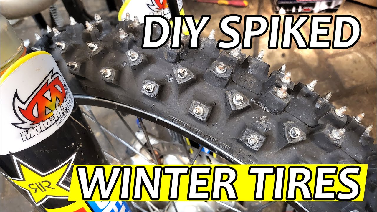 HOW TO MAKE QUALITY SPIKED WINTER TIRES FOR A DIRT BIKE- MOTOCROSS, ENDURO, ATV`S