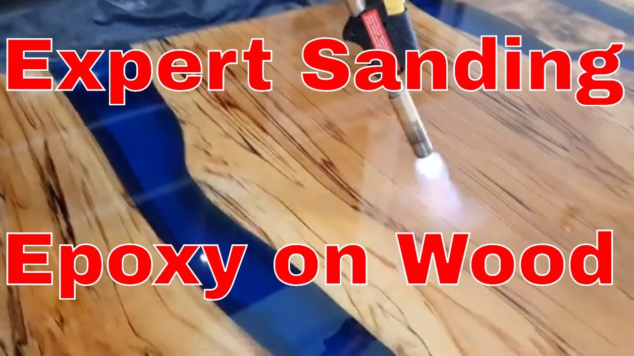See How Expert Sanding of Epoxy Rivers on Wood