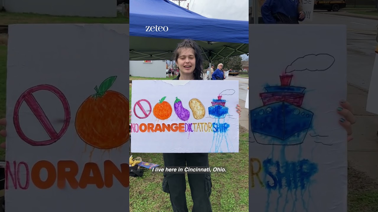 'F*CK Donald Trump': Ohioans Come Out To PROTEST in Rain