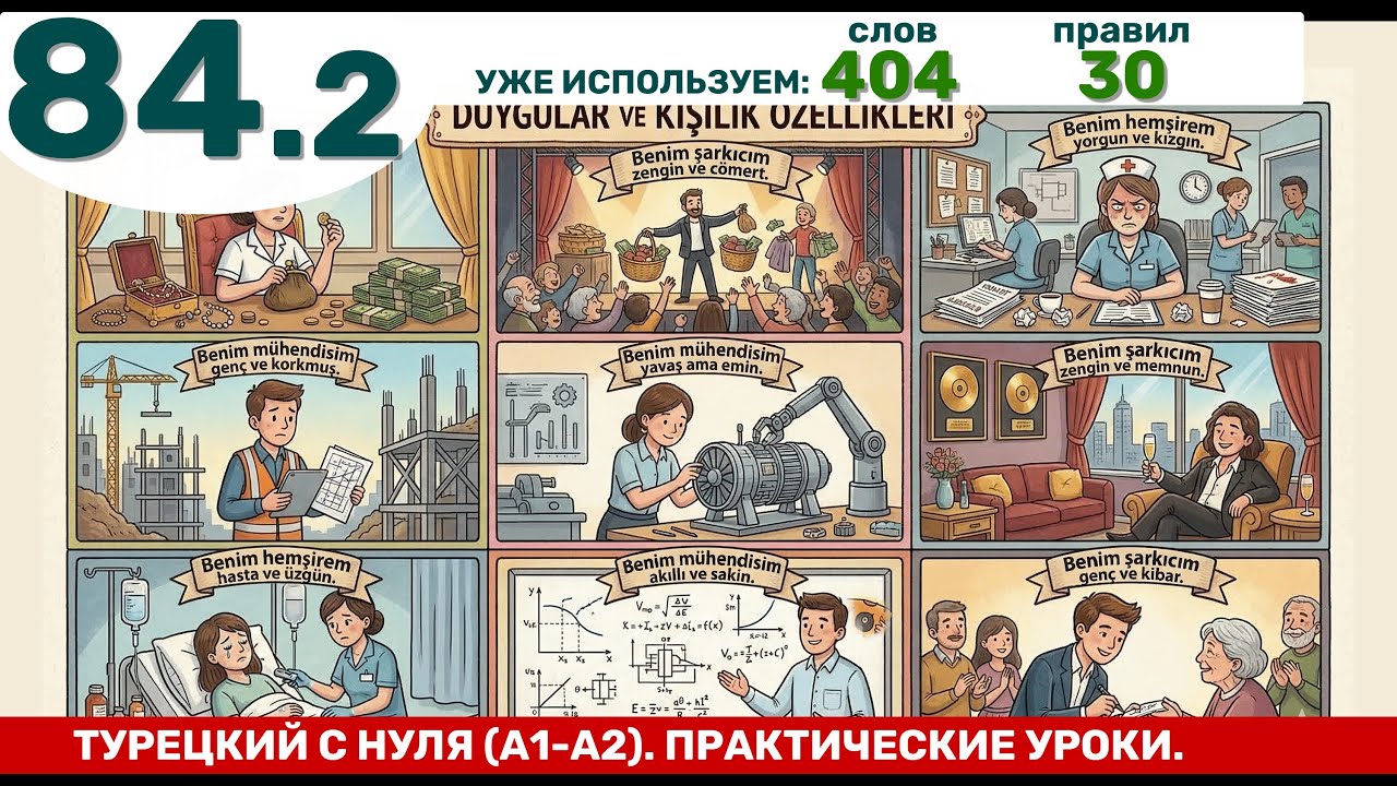 Продолжаем тренировать новые прилагательные: уверенный, довольный, грустный...в более сложных фра...