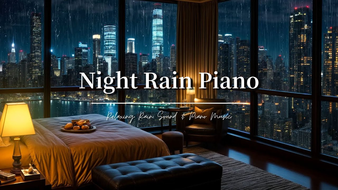 Soothing Piano Music with Evening Rain | Calm the Mind, Release Stress & Deep Sleep (No Ads)