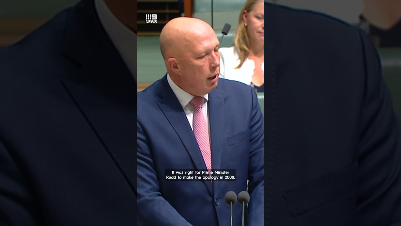 Peter Dutton apologises for missing Rudd's Stolen Generation apology