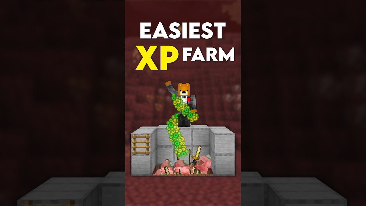 Minecraft Easiest XP Farm (XP Farm Tutorial) | #Shorts