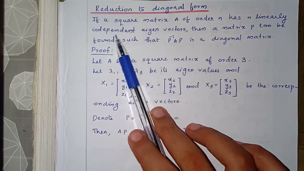 Reduction to diagonal form