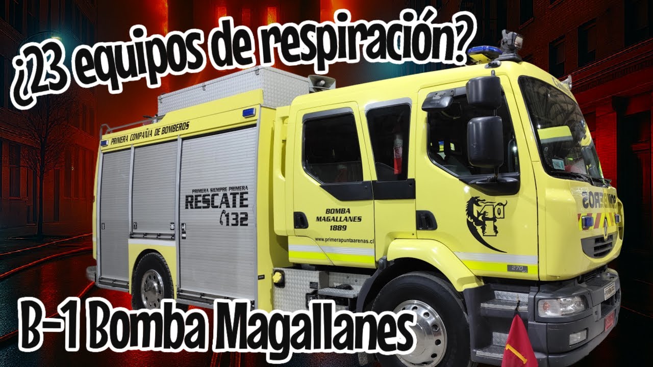 ¡Impresionante Carro B-1 de Bomberos en Punta Arenas!