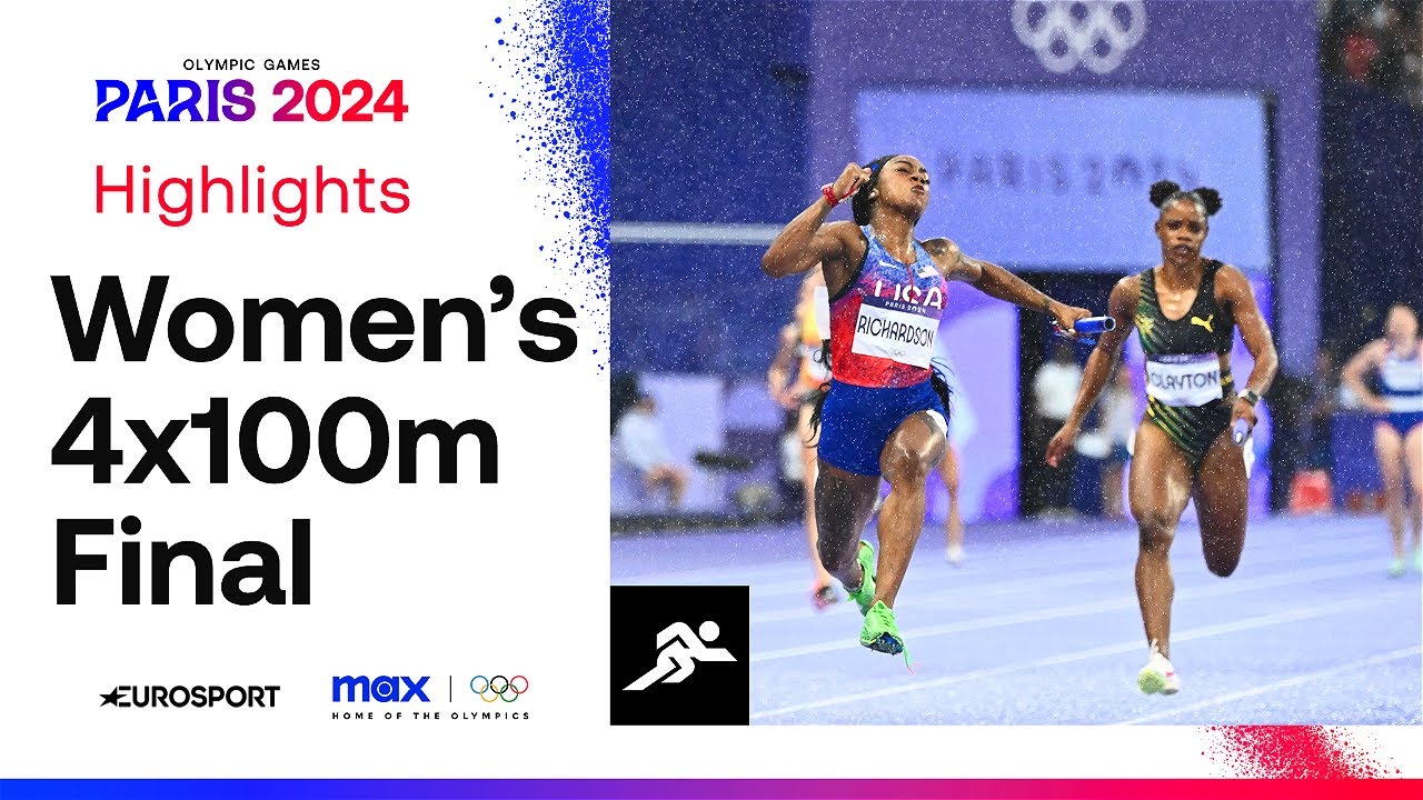 DRAMATIC FINISH! 💨 | Women's 4x100m Final Highlights | #Paris2024 #Olympics