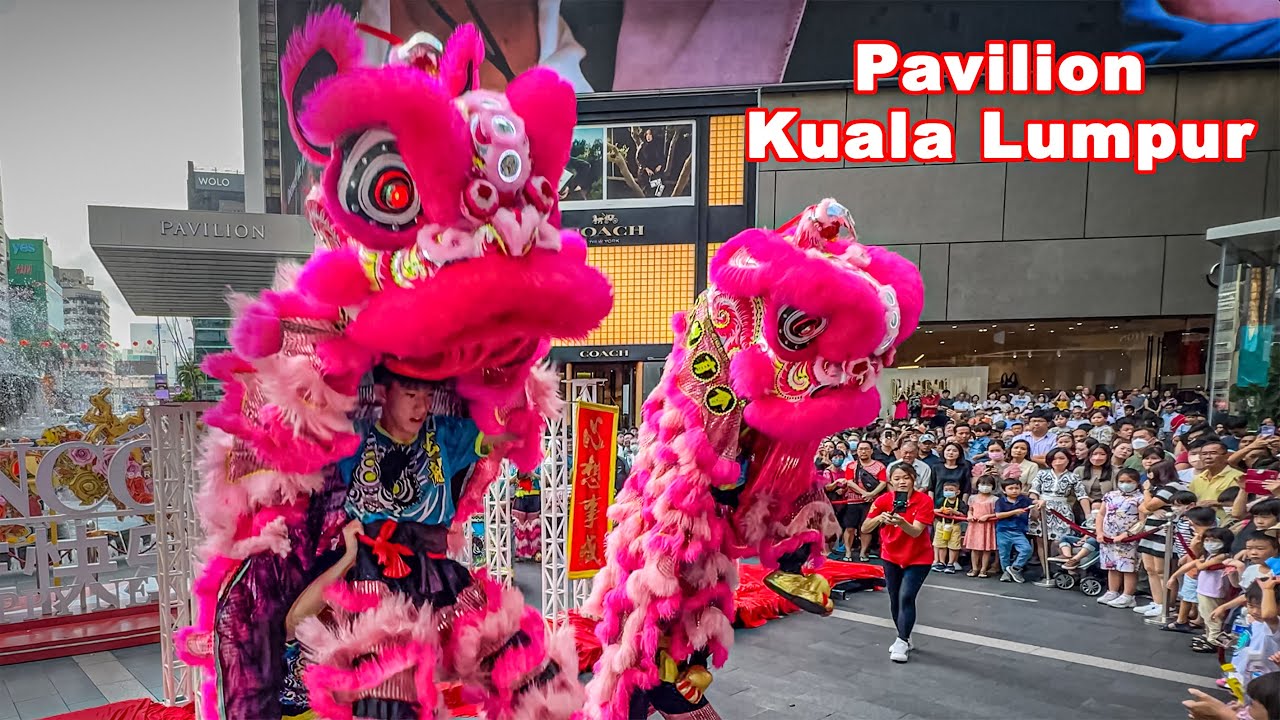 Auspicious High Pole Lion Dance  | Pavilion Kuala Lumpur CNY 2024 | Year of The Dragon