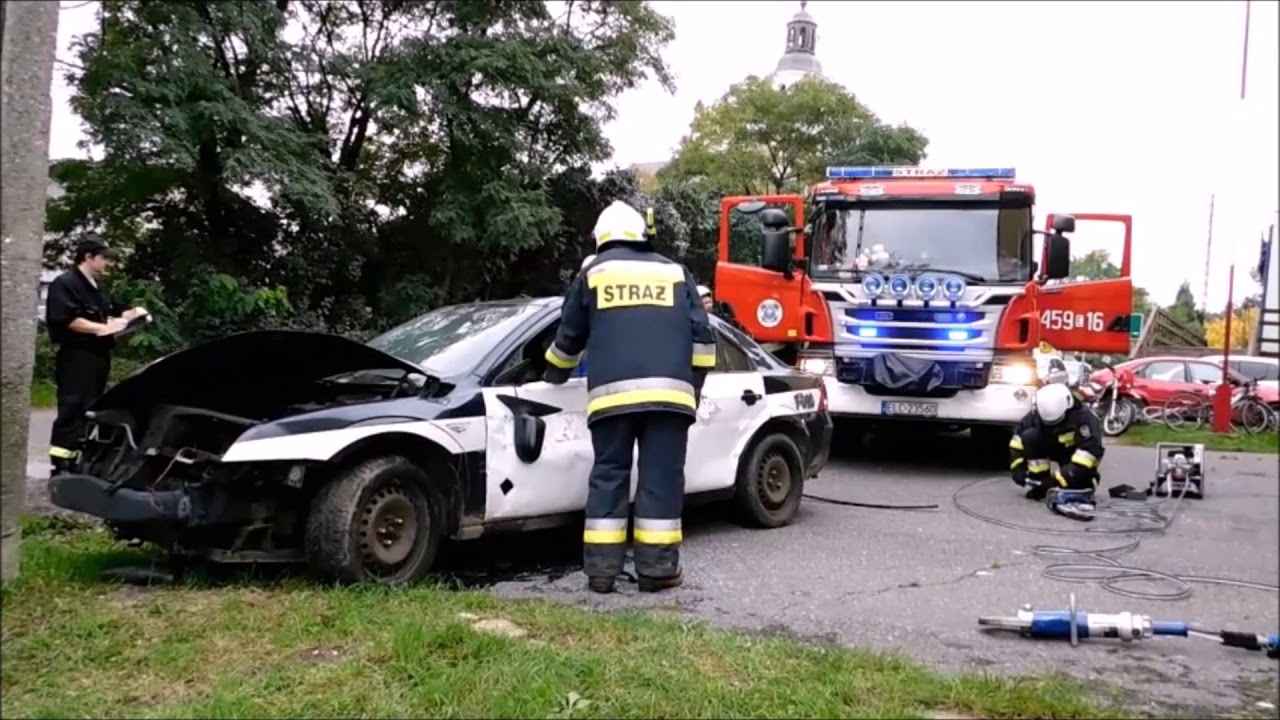 Ćwiczenia ratownictwa technicznego OSP Domaniewice - Alarmowo 2 zastępy 459[E]18,16