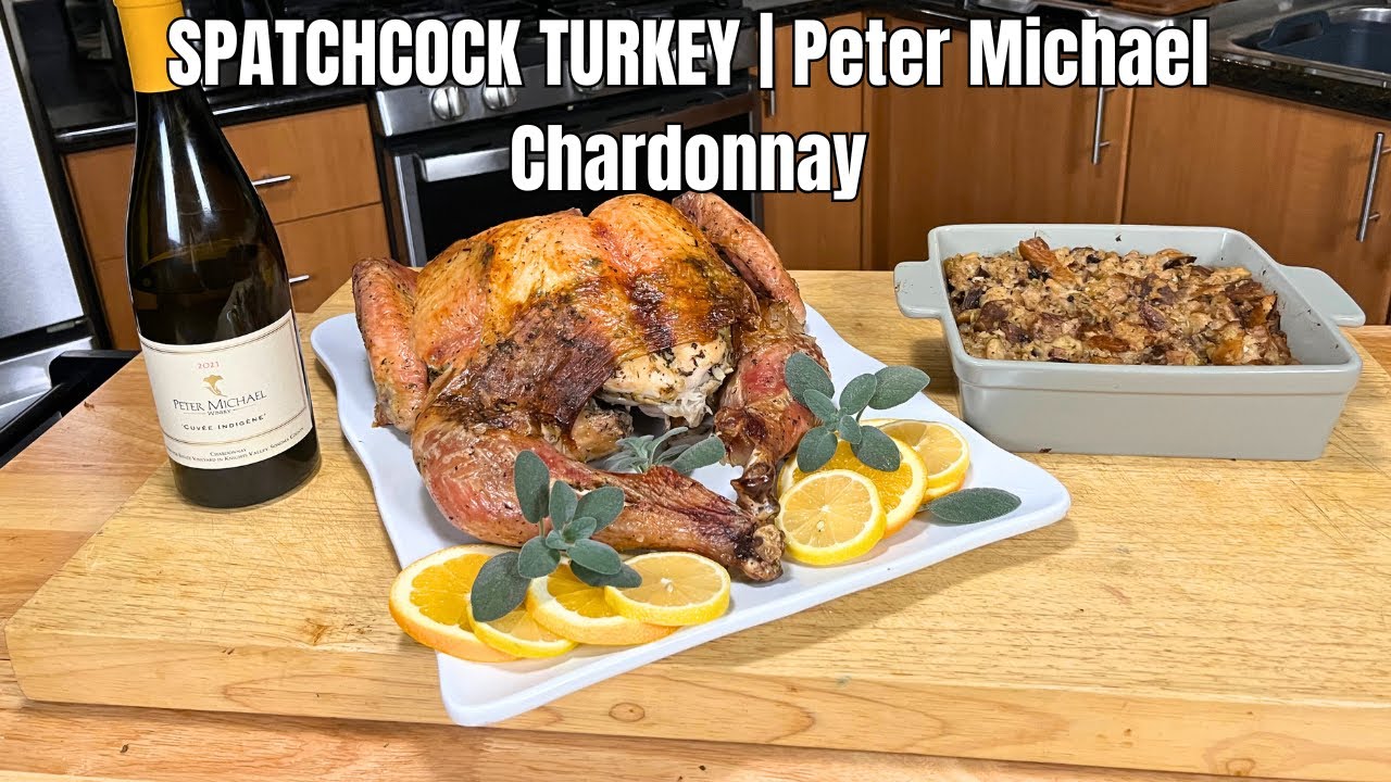 Spatchcocked Turkey with Herb Sourdough Stuffing | Peter Michael Chardonnay Pairing