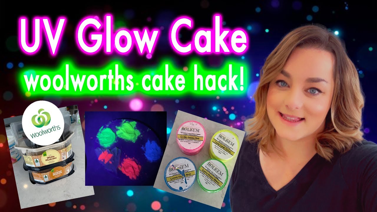 UV GLOW IN THE DARK, DIY GROCERY STORE CAKE HACK.
