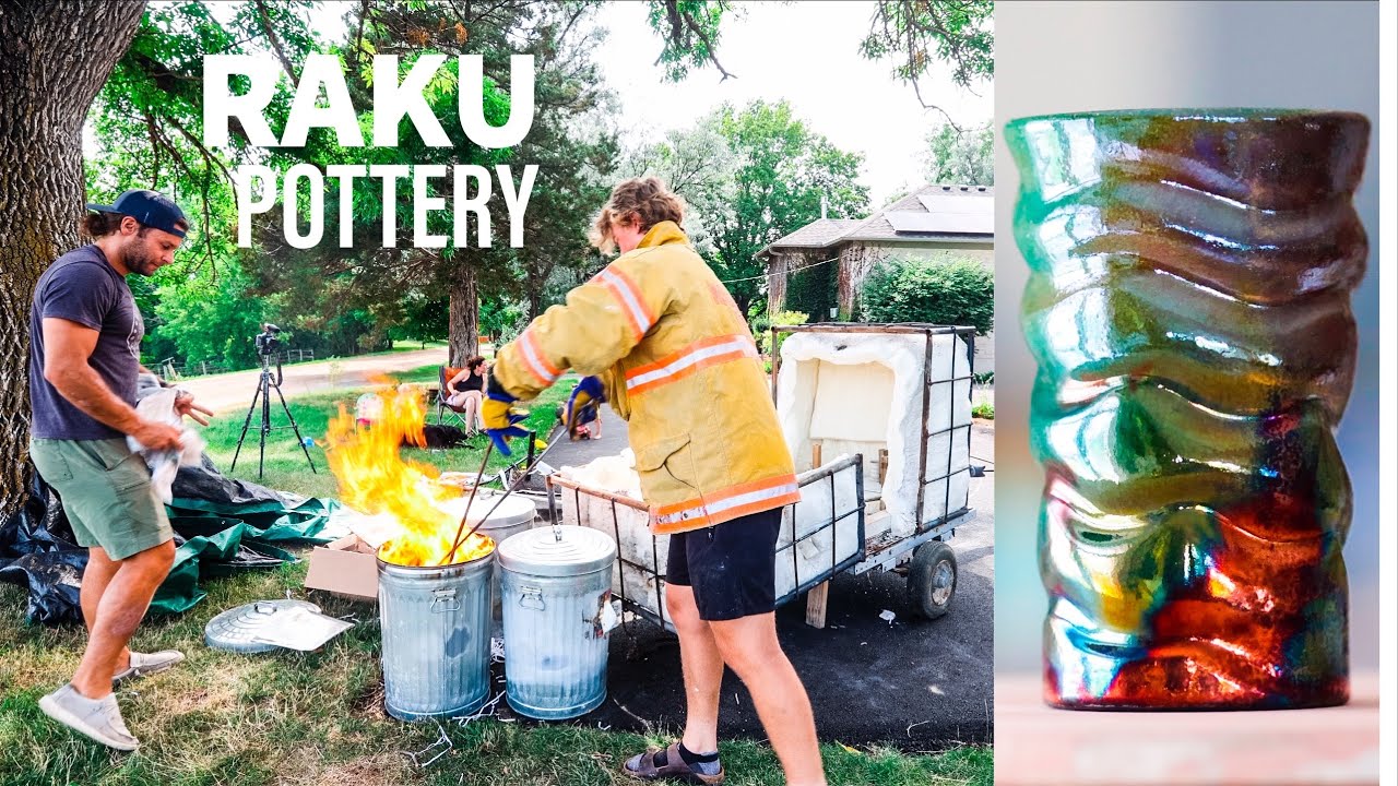 RAKU FIRING - the CRAZIEST way to finish pottery!
