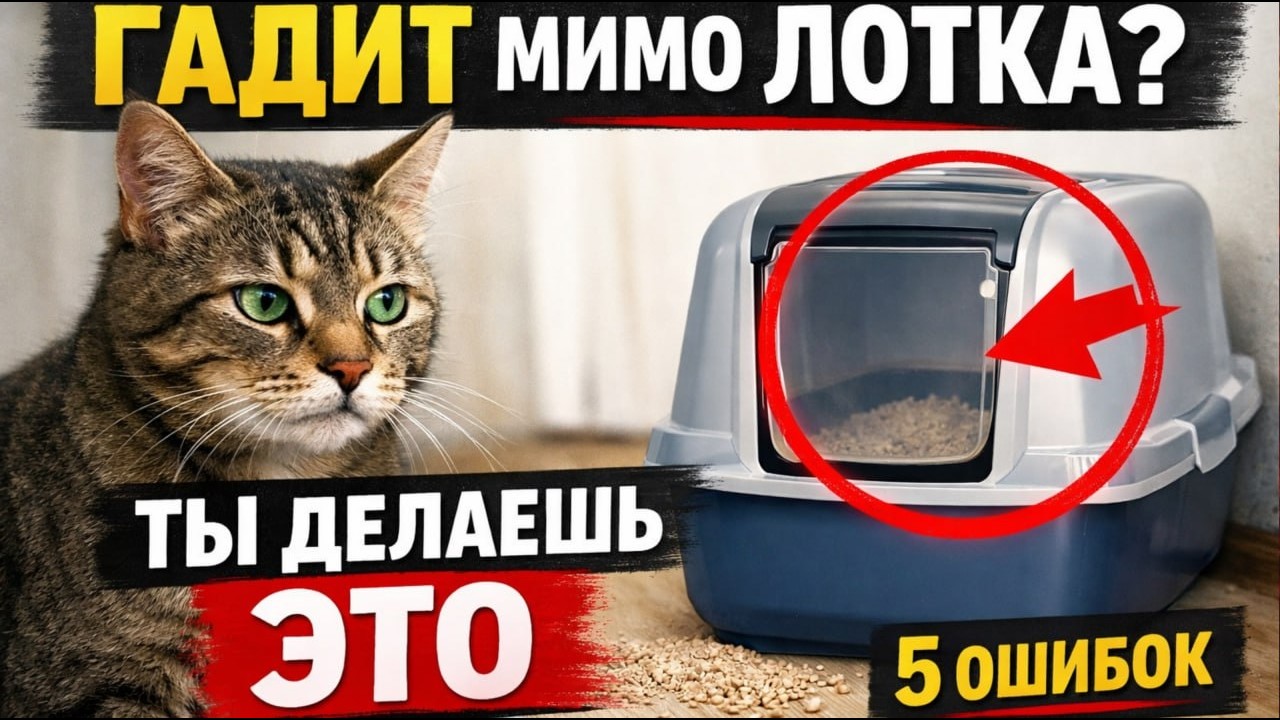 КОШКА ГАДИТ МИМО ЛОТКА? 5 ОШИБОК, КОТОРЫЕ ДЕЛАЮТ ВСЕ (пятый пункт шокирует!)