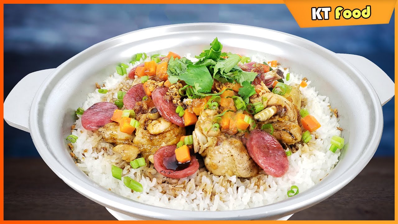Cơm Thố - Bí Quyết Làm Cơm Gà Nồi Niêu Siêu Ngon Có lớp Cơm Cháy Giòn Rụm - Chicken Rice in Claypot