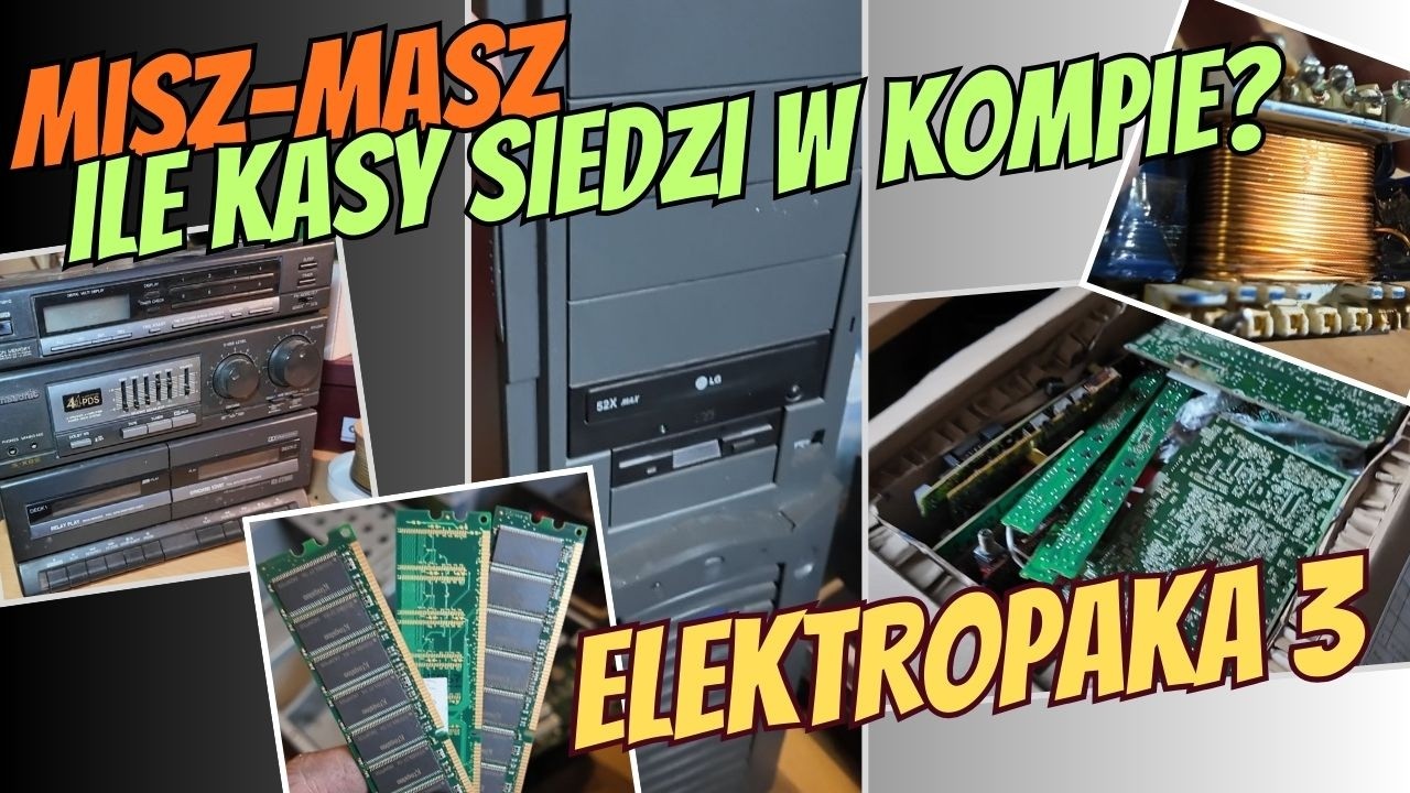 (276) RECYKLING: Czy warto rozebrać TAKI KOMPUTER? Co siedzi w starej wieży? ELEKTROPAKA 3 wysłana!