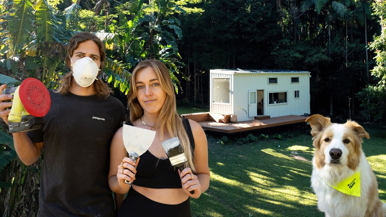 DIY Micro-Cementing our Tiny House Bedroom (with ZERO Experience)