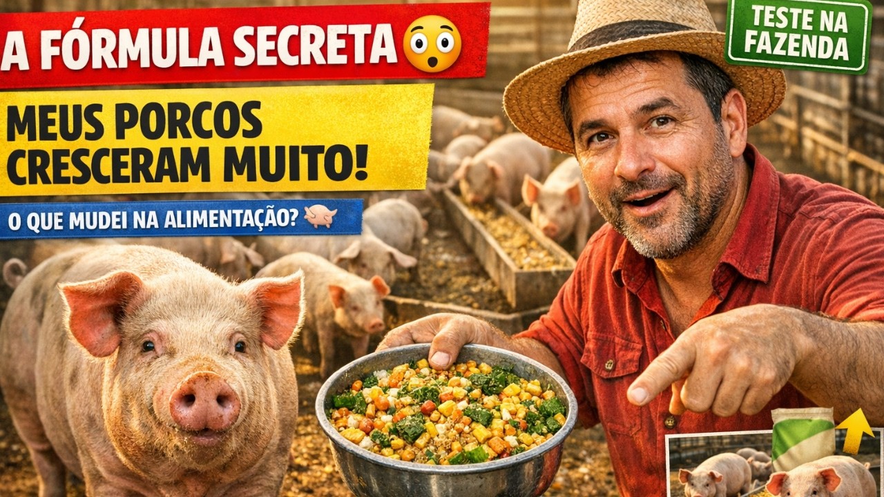 A FÓRMULA SECRETA  Como dobrei o tamanho dos meus porcos em menos de 2 meses