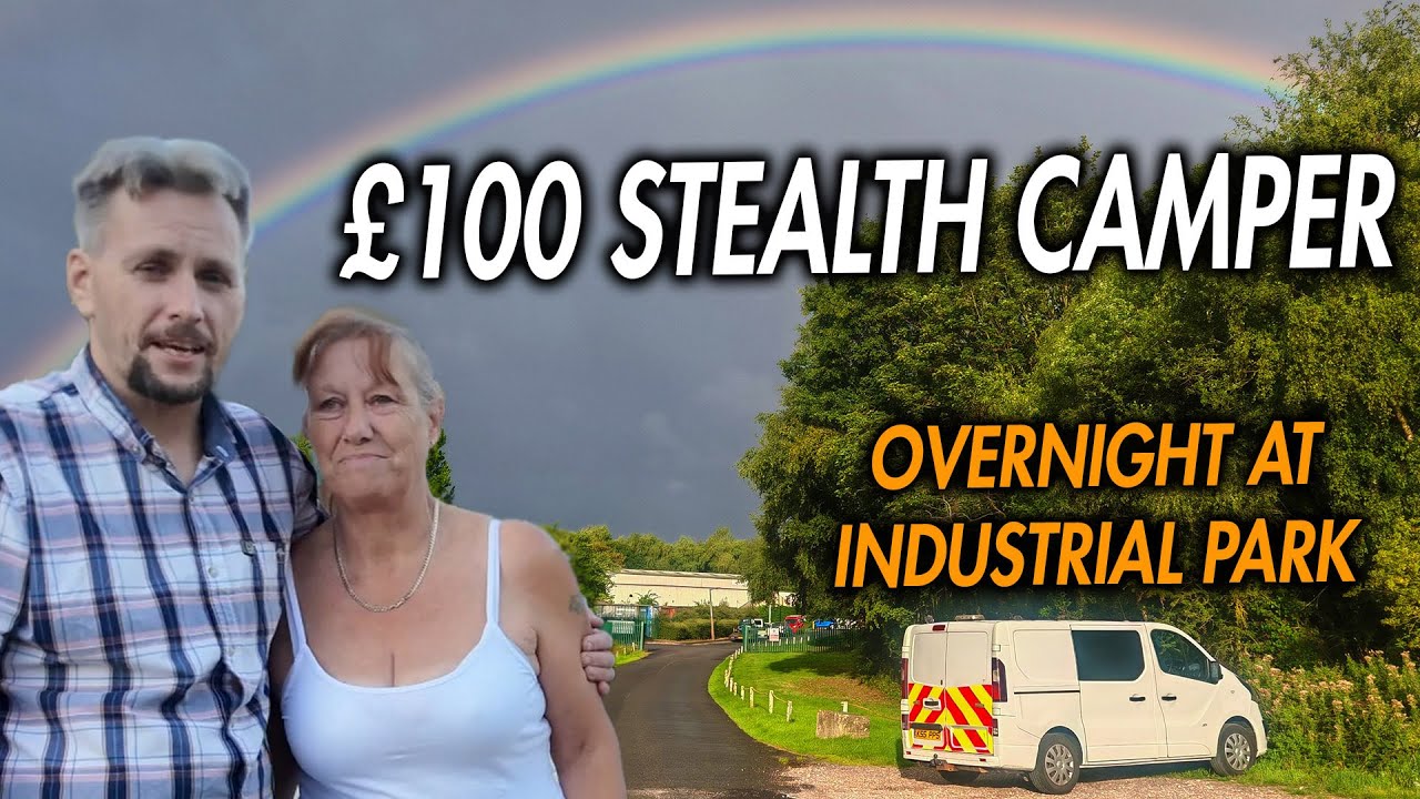 Industrial Park Stealth Camp in £100 Part Converted Vauxhall Vivaro DIY Camper 