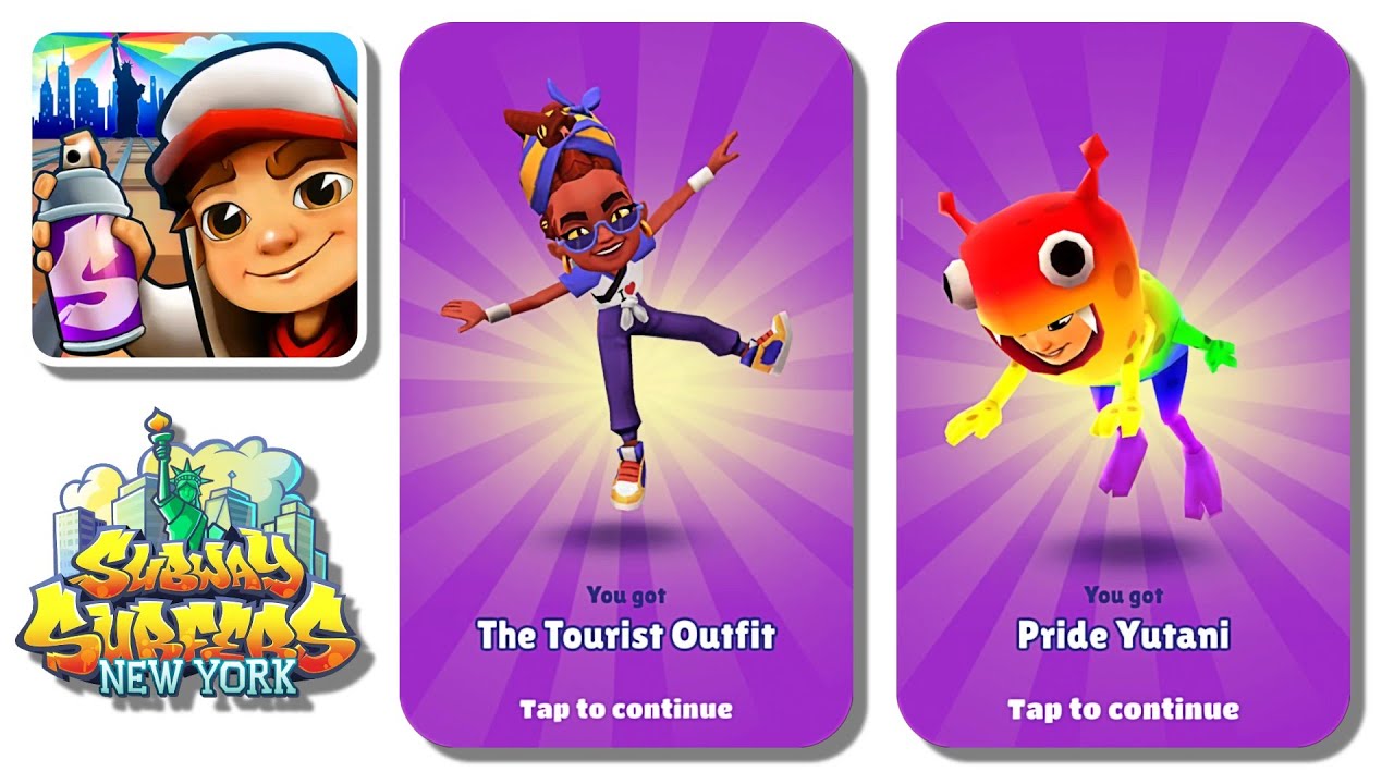 Subway Surfers New York 2023 Moira Tourist Outfit vs Pride Yutani