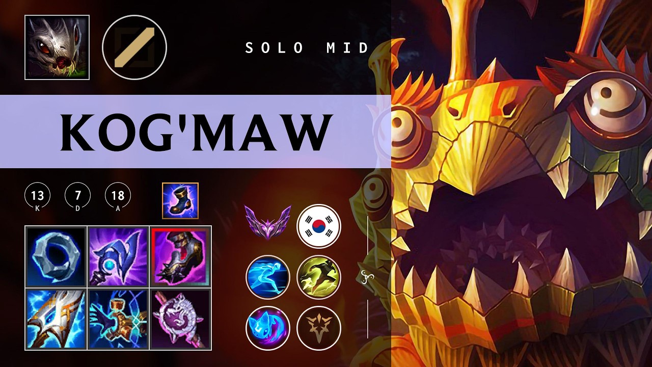 Kog'Maw Mid vs Sylas - KR Master Patch 26.03