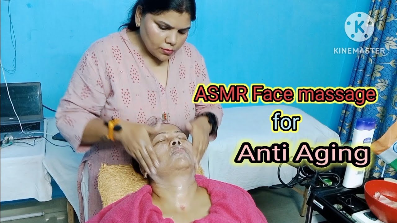 ASMR face massage ll anti aging, face lifting ll relaxation therapy