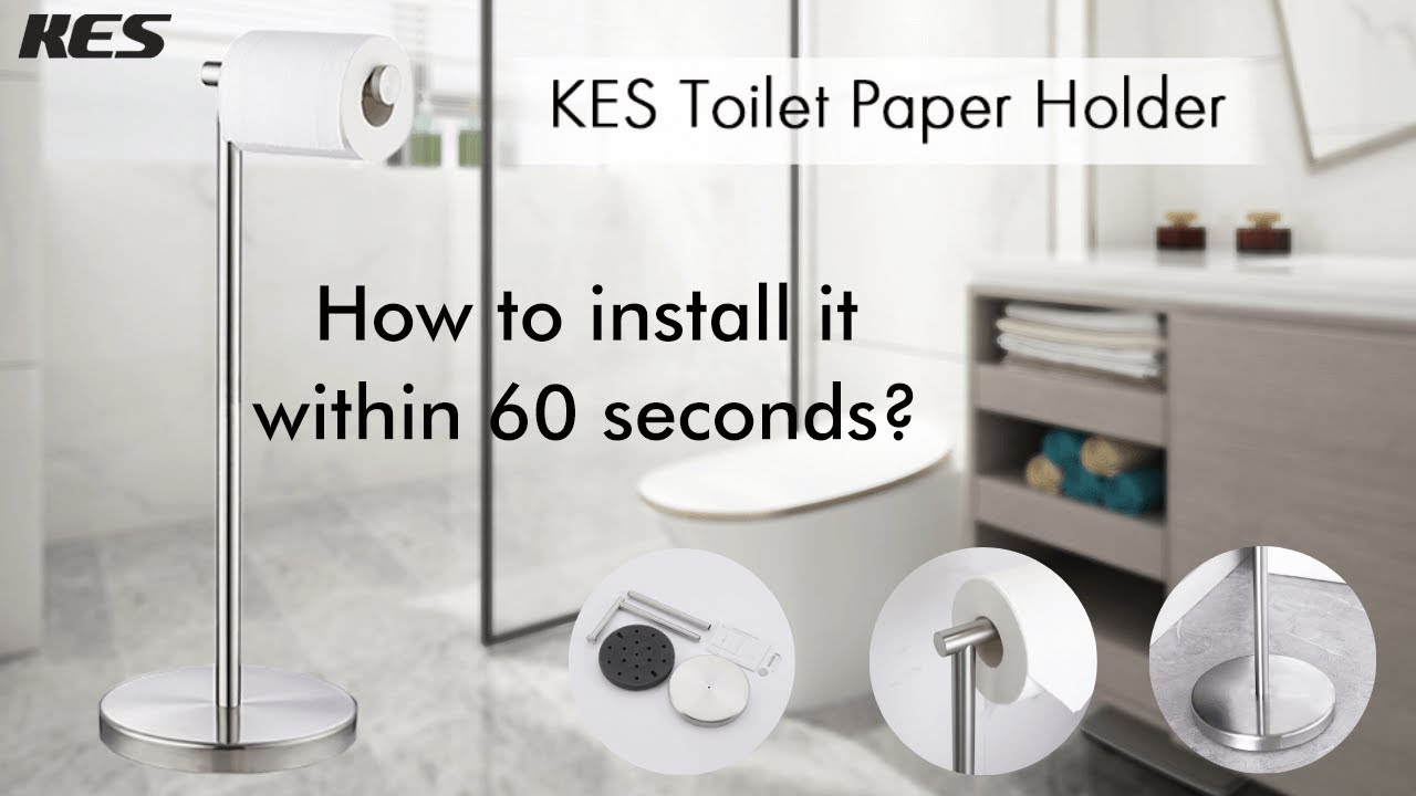 Easily install a freestanding roll holder within 60 seconds! | KES