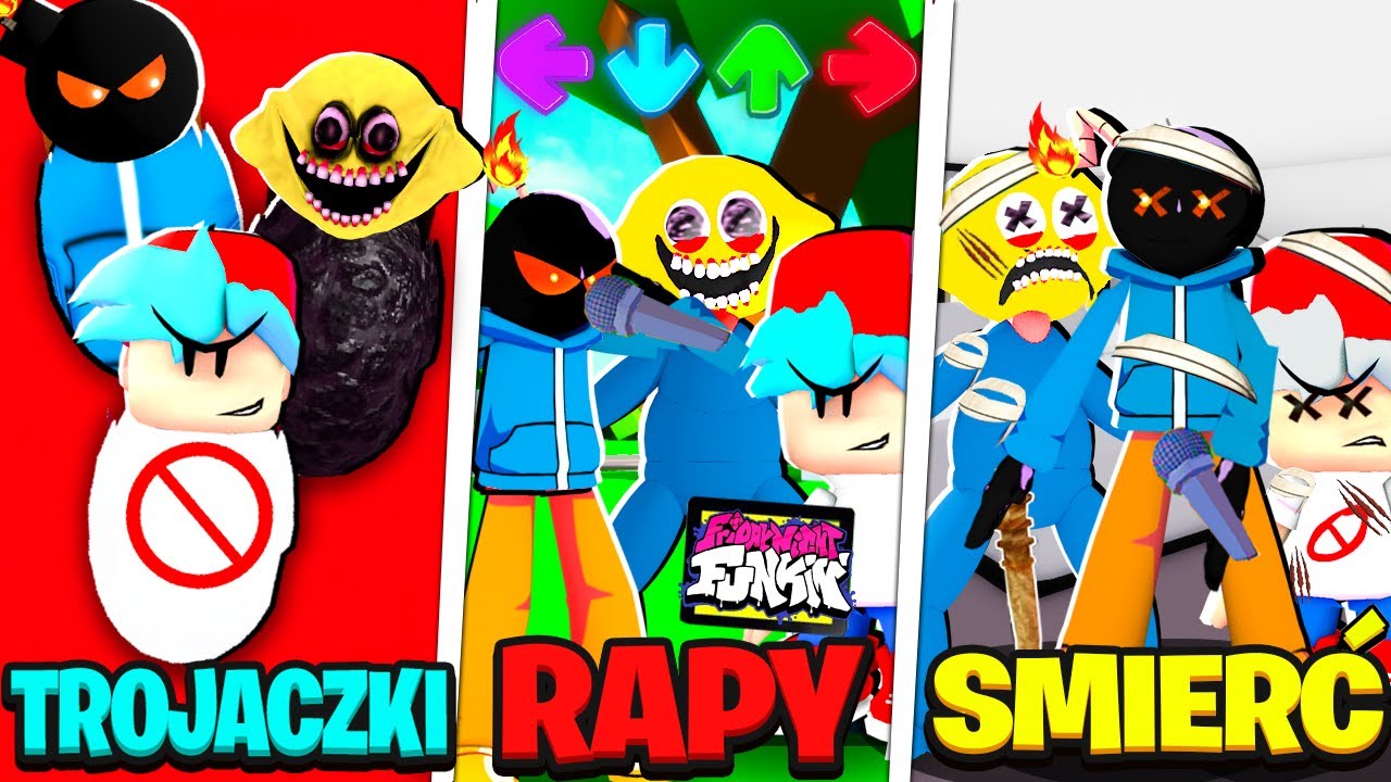 TROJACZKI FRIDAY NIGHT FUNKIN OD NARODZIN DO ŚMIERCI w BrookHaven RP!  💣👨‍👧‍👧🍋(Roblox)