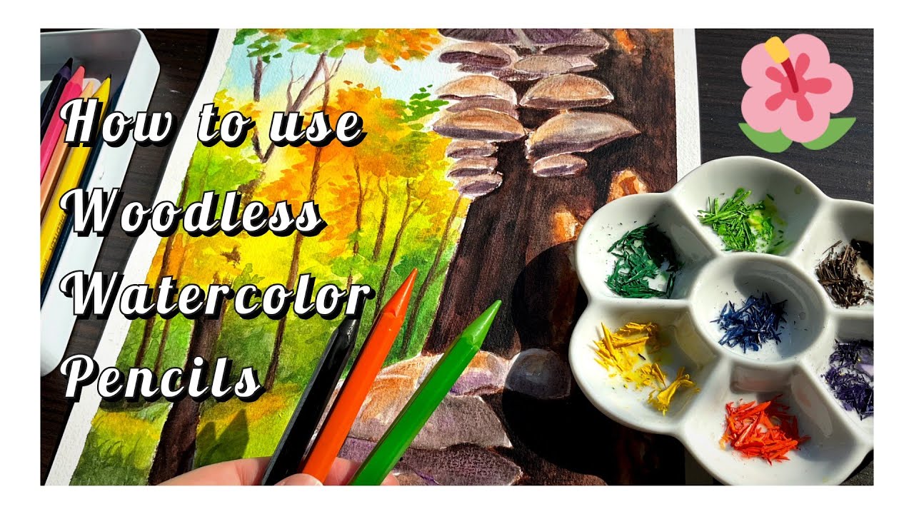 How to use woodless watercolour pencils 💕