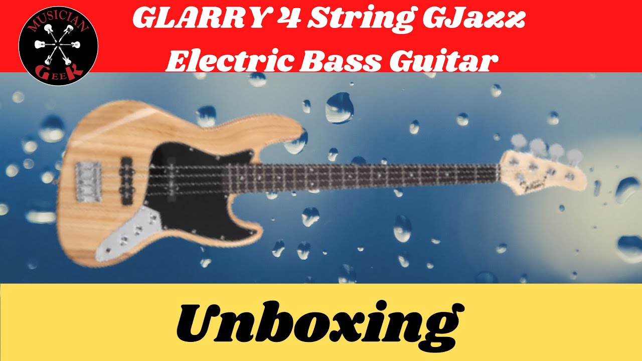 GLARRY 4 String GJazz Electric Bass Guitar unboxing