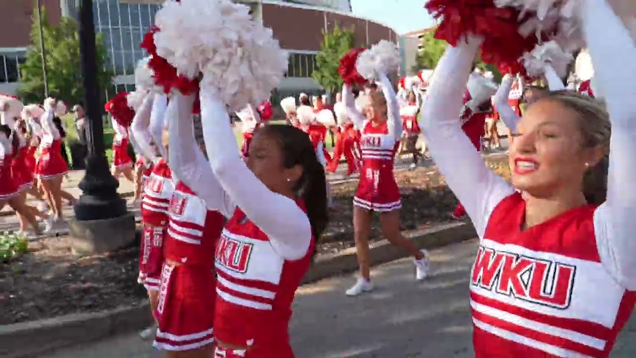 WKU Cheer tailgate pre game Wampler’s Ultimate Tailgater Donovan Grant and WKU Cheer Team