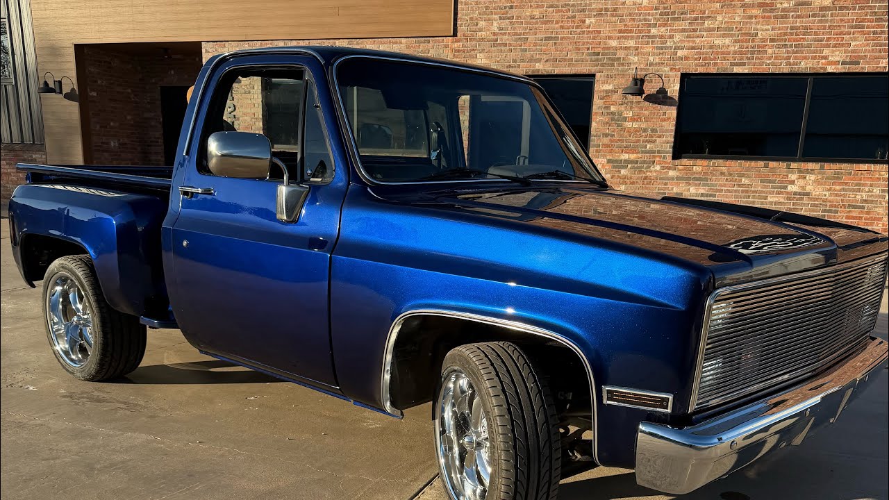 PICK UP DAY ON THE CANDY PAINTED 1984 C10 