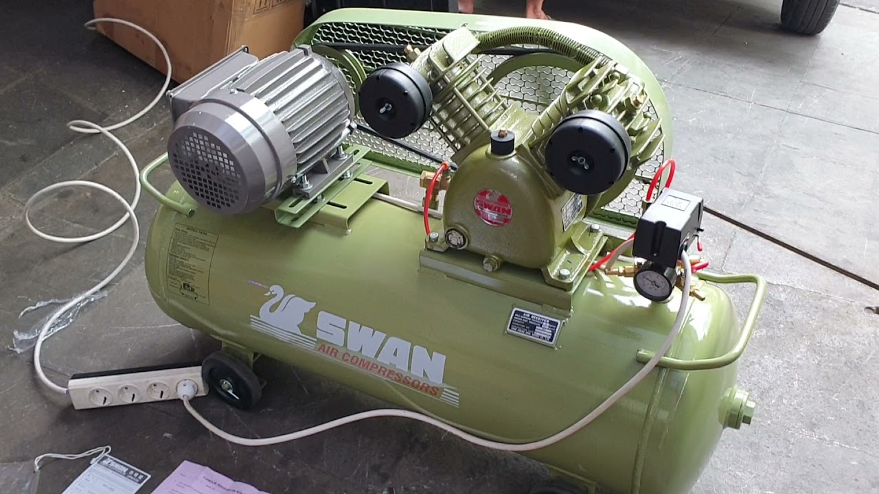 Test komisioning Kompresor swan 2hp include dinamo FAW