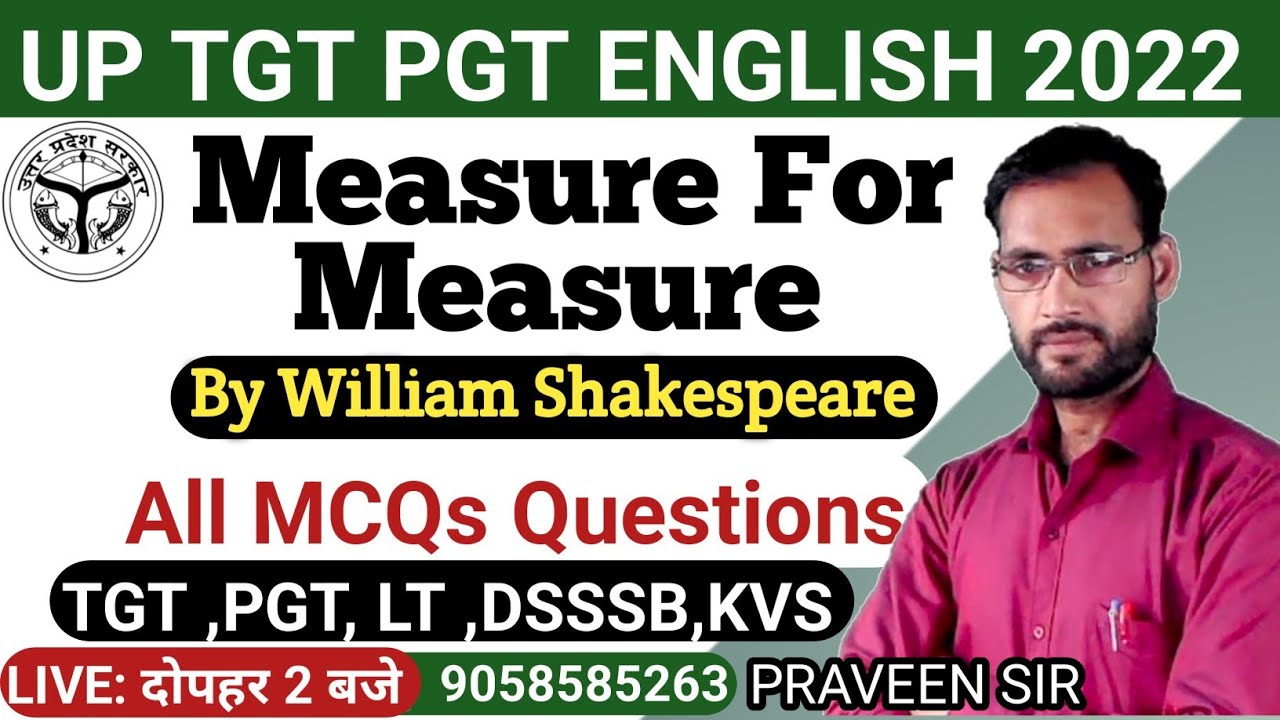 Measure For Measure by Shakespeare  Important questions |  UP TGT PGT English, LT, DSSSB, GIC, KVS