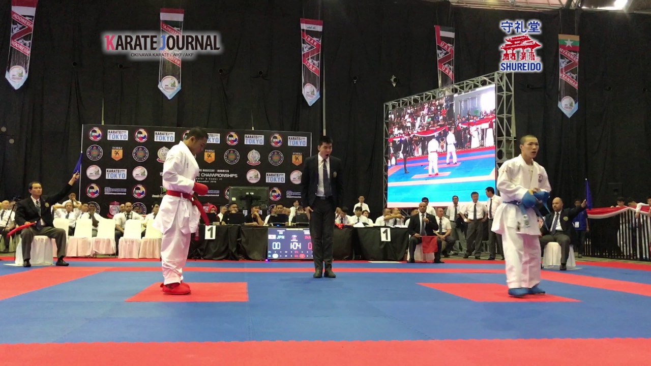 AKF2016 Junior Kumite Male -68 kg KOZAKI YUGO (JPN) vs FAQIH KAROMI (INA)