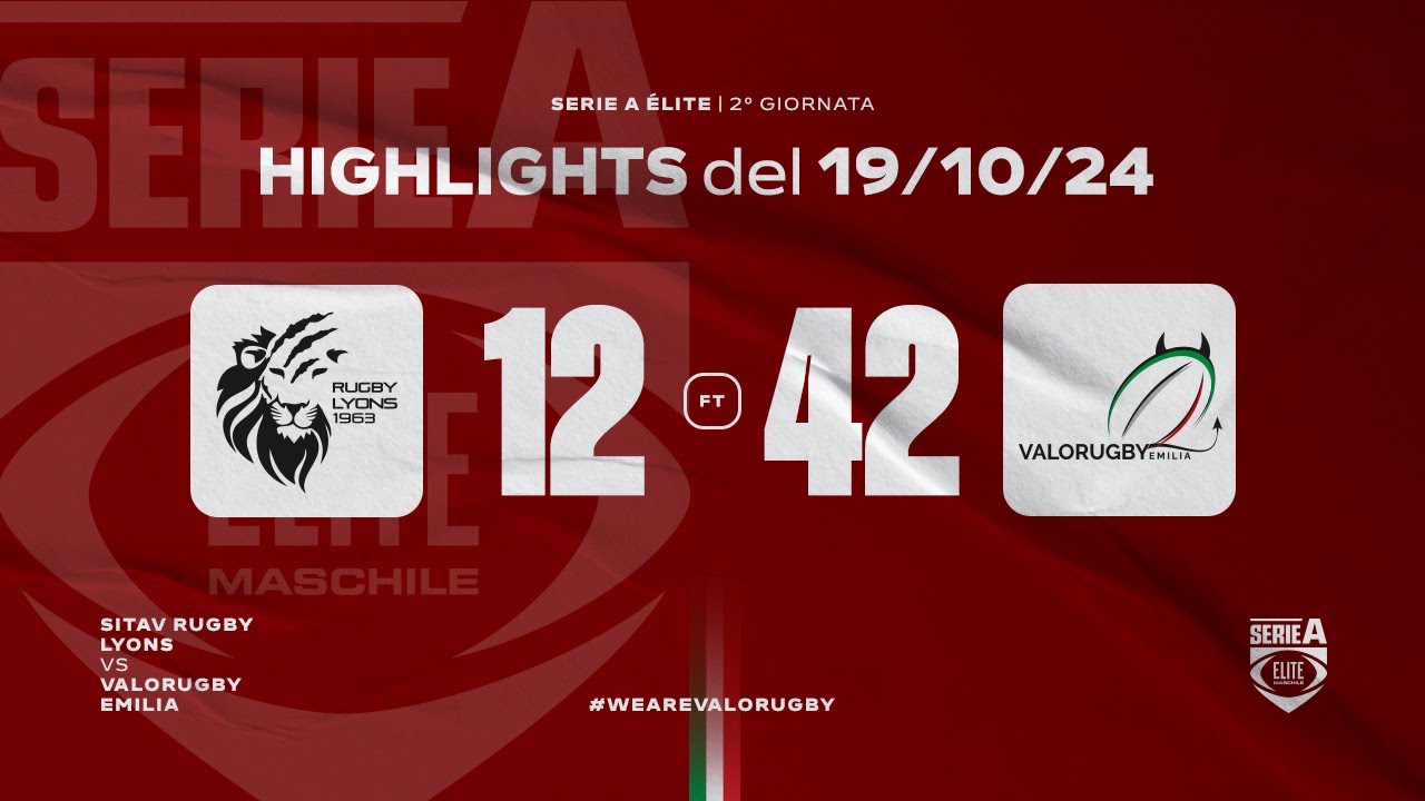 Highlights Sitav Rugby Lyons vs Valorugby Emilia 12-42 (19/10/2024)
