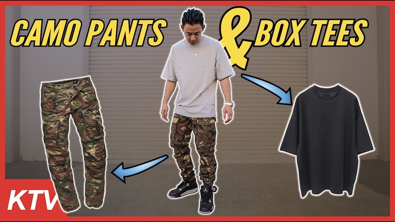 CARGO CAMO PANTS MENS STREETWEAR + BOX TEES REVIEW