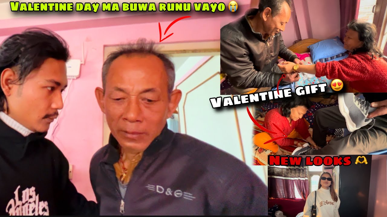 Valentine Day Ma Buwa Kin Runu Vayo Ta?😭|| Archita mero ra dad mom ko valentine yesto 😍😍