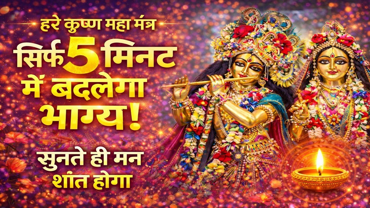 5-Minute Divine Peace: Hare Krishna Mahamantra | Unique AI Kirtan for Stress Relief
