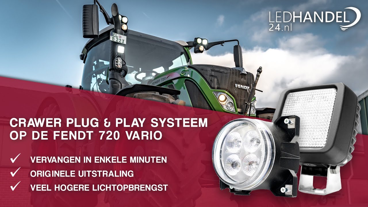 CRAWER PLUG & PLAY LED SYSTEEM - Op een Fendt 720 Vario | Ledhandel24.nl