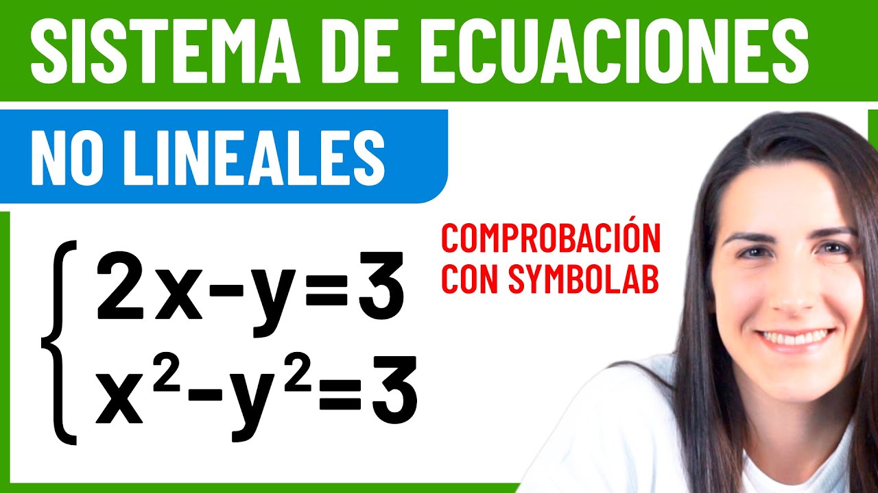 SISTEMA de Ecuaciones NO LINEALES 🔡 Comprobación en Symbolab