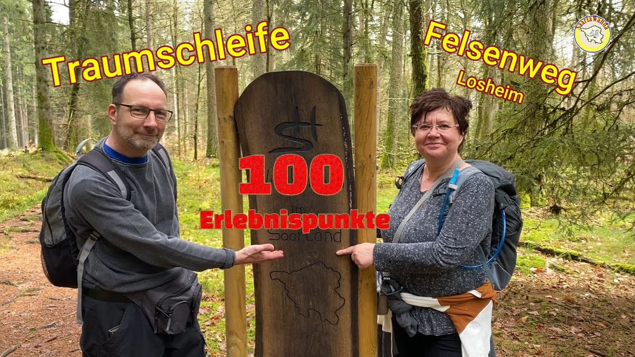 Traumschleife Felsenweg bei Losheim. 2005 Deutschlands sch&ouml;nster Wanderweg