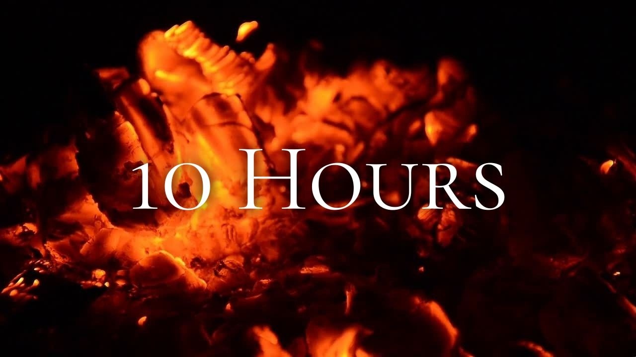 10 Hours of Glowing Ember ASMR 🔥 Deep Sleep Fire Ambience | No Talking