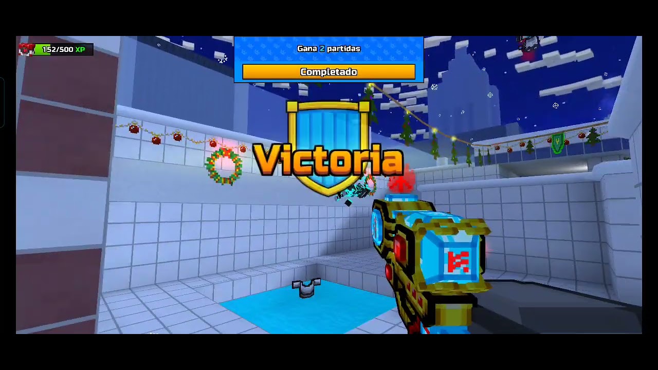 Pixel Gun 3D - usando una Chapa para PixelPon y jugando 2 partidas de lucha en equipo 