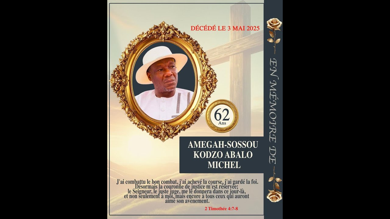 VEUILLEE & PRIERE EN MEMOIRE DE AMEGAH SOSSOU ABALO MICHEL. HAMBURG; LE 14 JUIN 2025