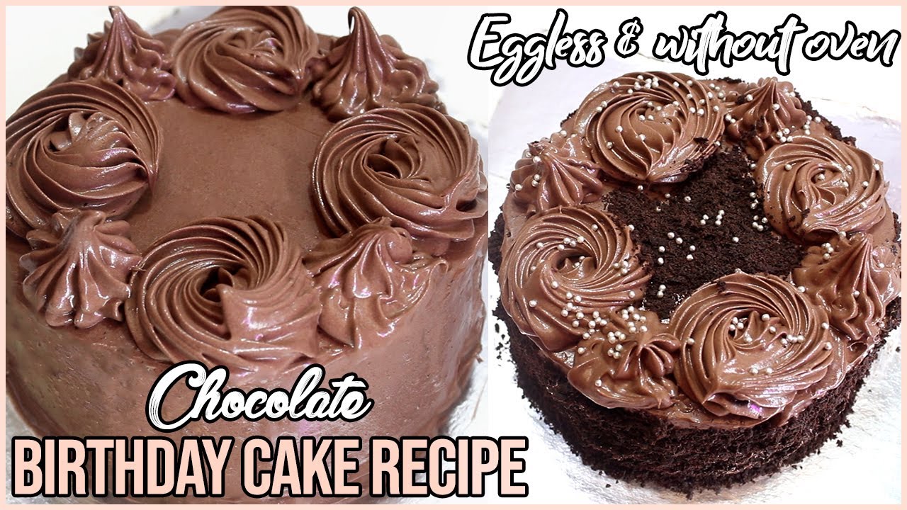 Eggless Chocolate Birthday Cake at home | Birhtday cake without oven & egg | கேக் செய்வது எப்படி?