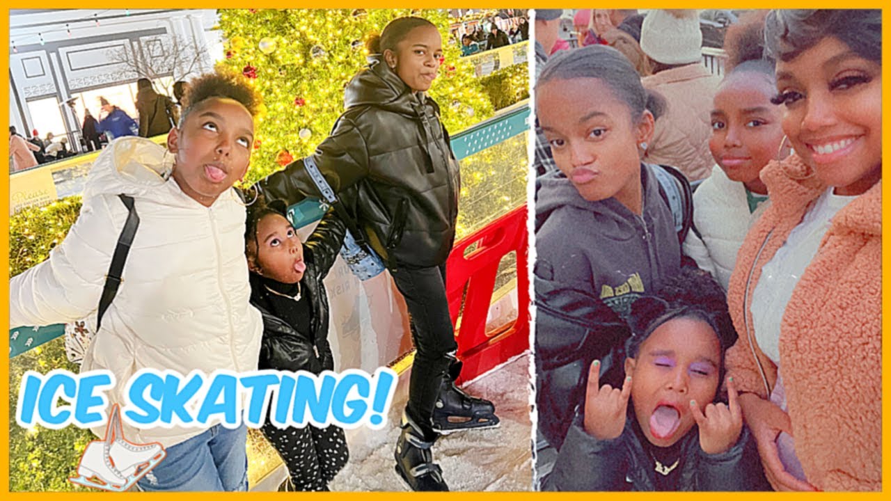 SINGLE MOM WITH THREE KIDS FOR A DAY OF ICE SKATING | Ellarie